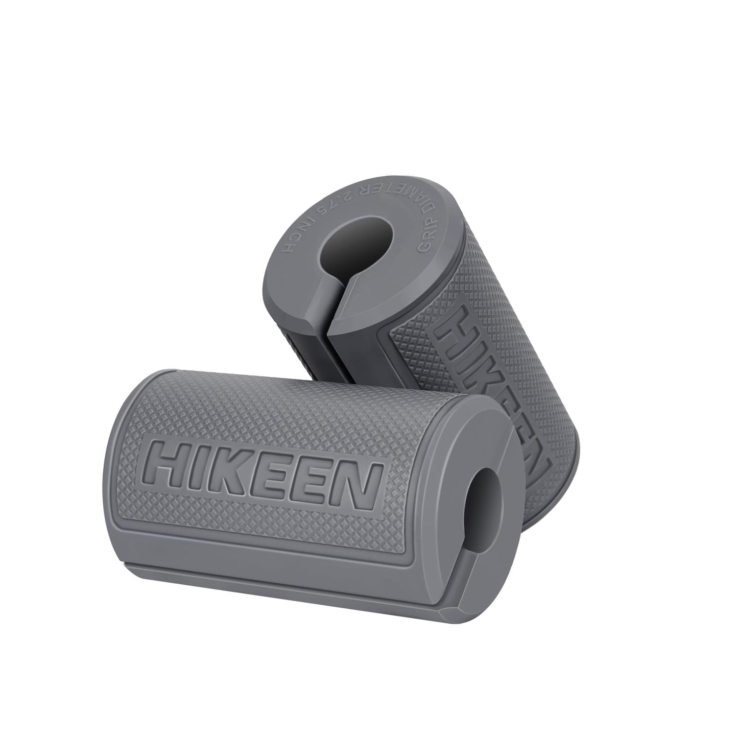 Hikeen Thick Bar Dumbbell Grips, Non Slip Hard Rubber Barbell Grips for Weight Lifting, Muscle Building - 2.75" Outer Diameter