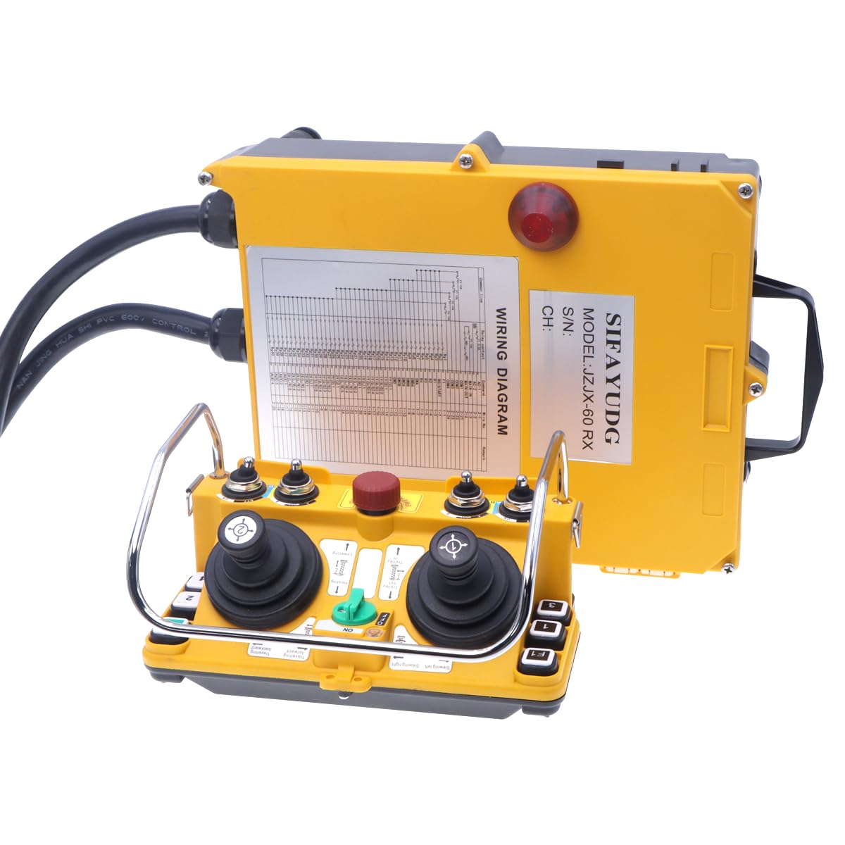 SIFAYUDG JZJX-60 Industrial Joystick Remote Control 12V-440V 2 Joysticks Radio Remote Control Industrial Wireless Lifting Tower Crane Controller