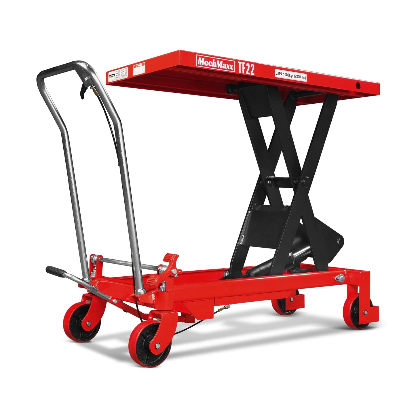 Mechmaxx Mobile Scissor Lift Table Cart 2200lb Capacity,Platform Size39.4" x 20.2",Height39.4,Model TF22