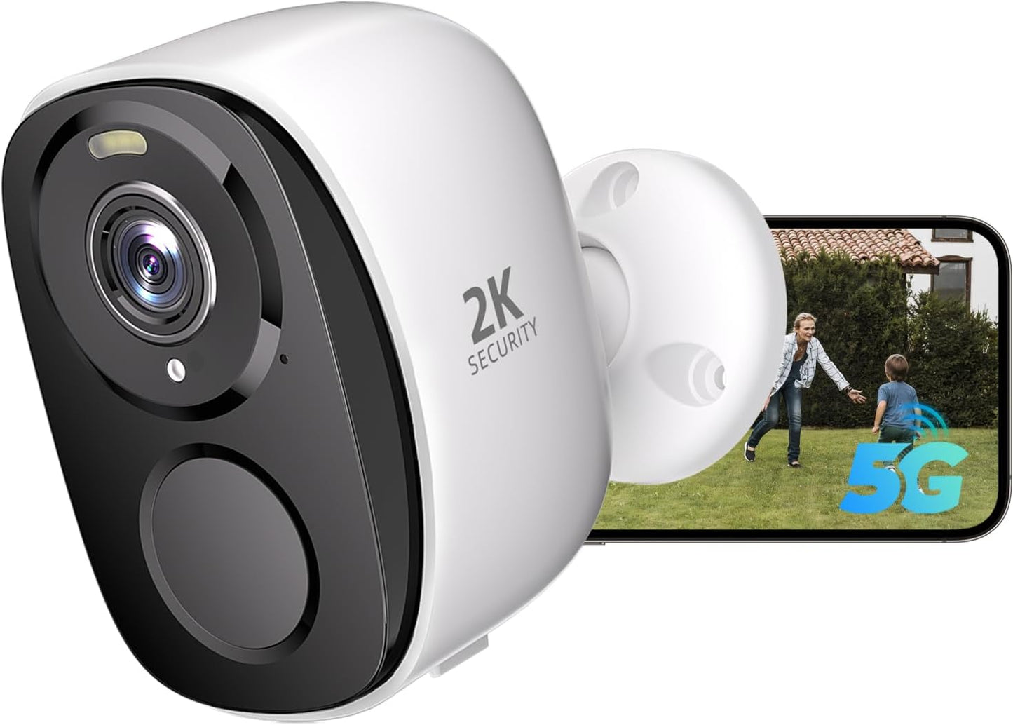 Rraycom 5G/2.4GHz Outdoor,2K Vision,2-Way Talk,IP65, WiFi Security Cameras Wireless Battery Home Security Camera
