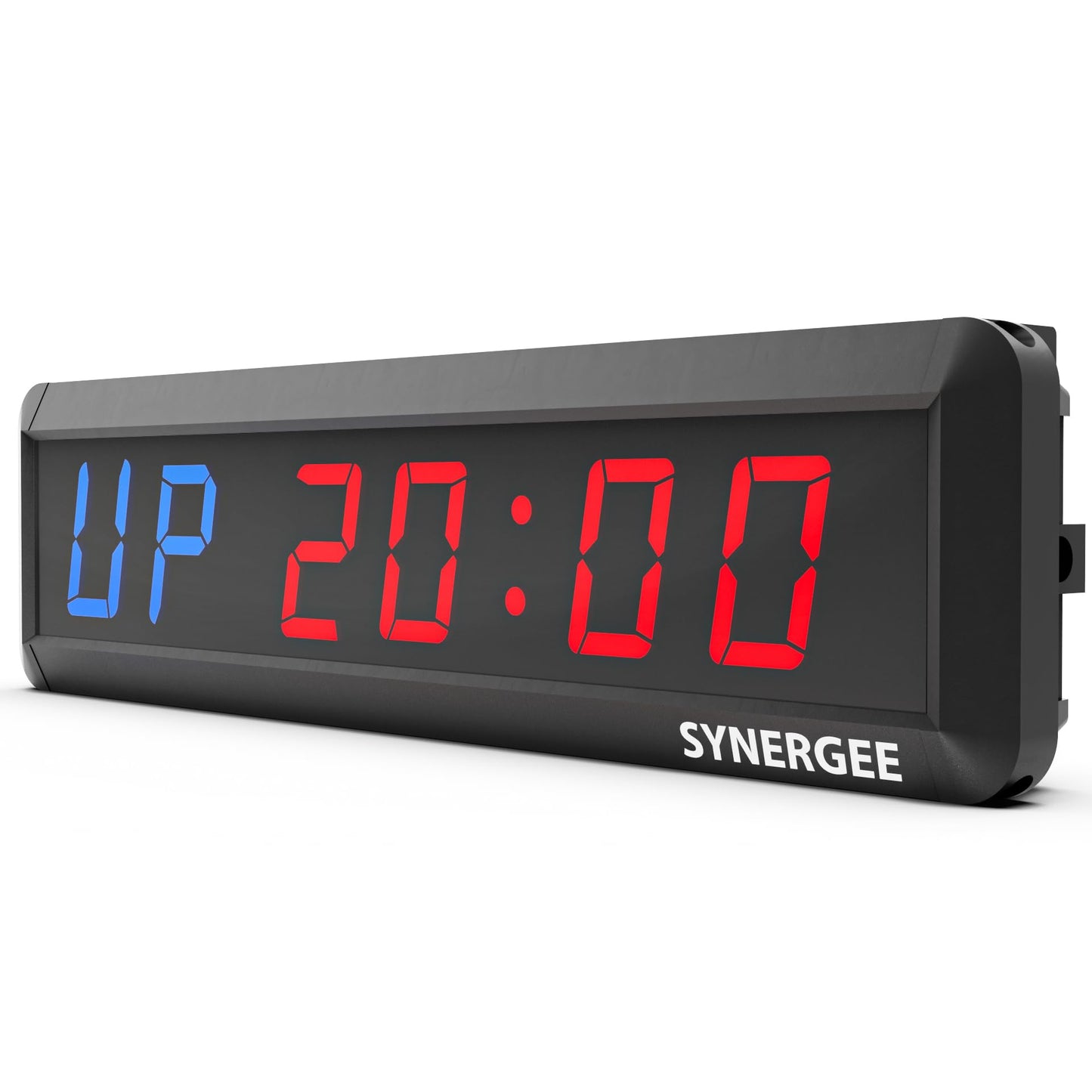 Synergee 16.5' Workout Interval Timer. Programmable Wall Mounted Gym Timer with Wireless Remote. Tabata EMOTM Stopwatch Count Up/Down MMA Clock