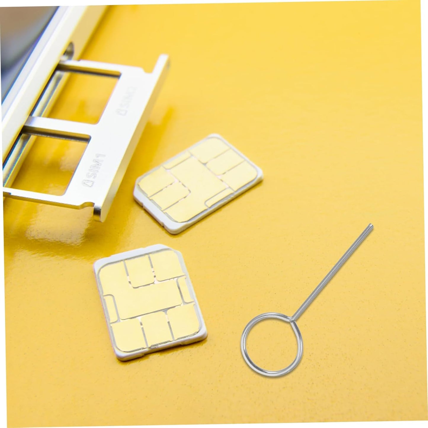 1000pcs Stainless Steel Sim Card Ejector Tool Phone Tray Removers for and More Compact and Easy to Use Sim Removal