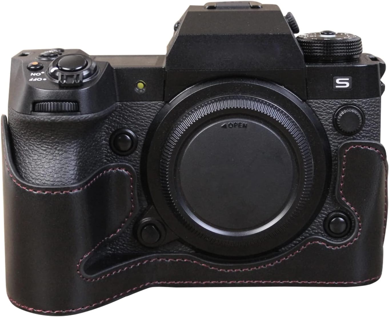 Rieibi X-H2S/ X-H2 XH2S/ XH2 Case - Quality PU Leather Half Case for Fujifilm Mirrorless Digital Camera - Black