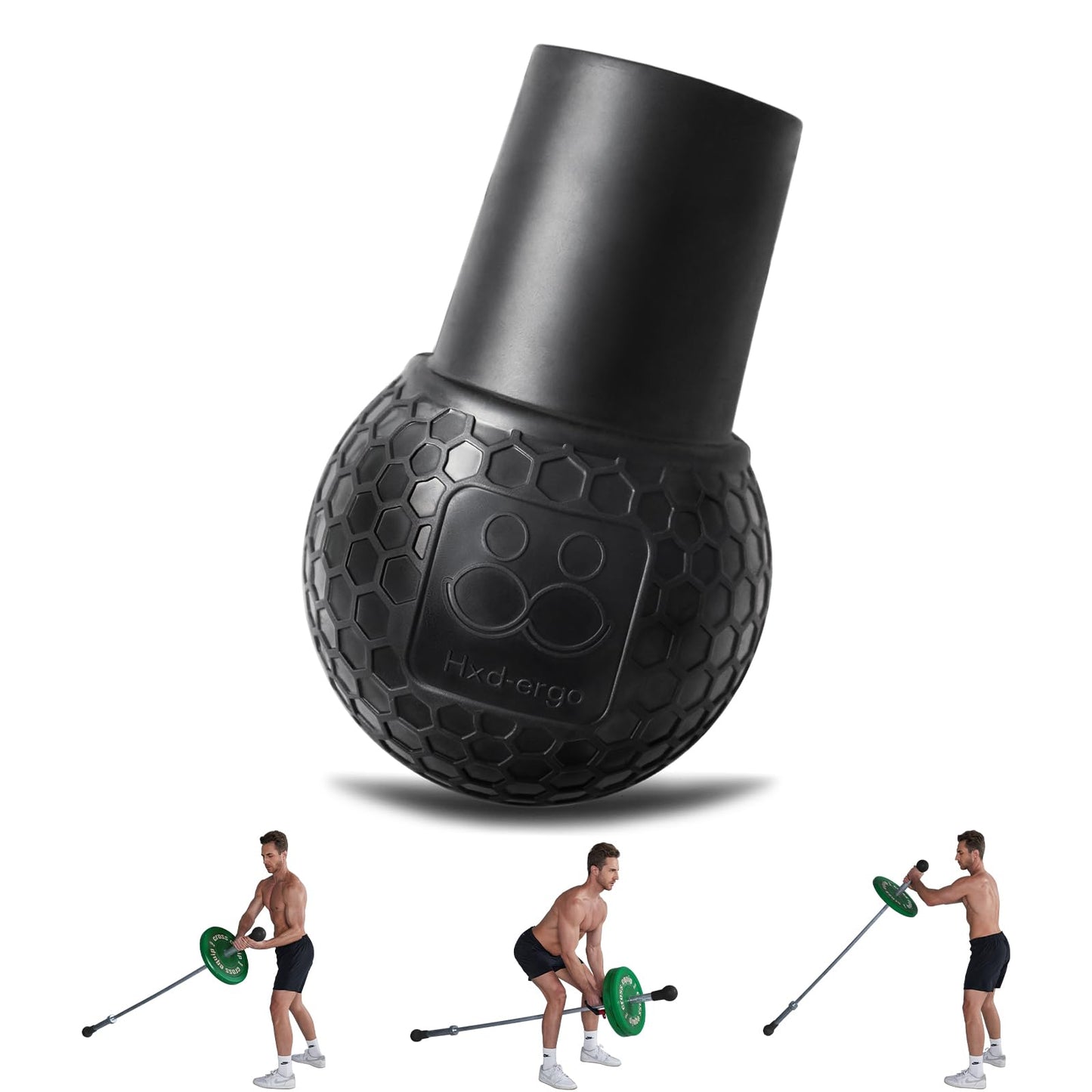 HXD-ERGO Landmine Attachment for Barbell, T Bar Row Attachment Fits 2 Inch Olympic Bars（Black）