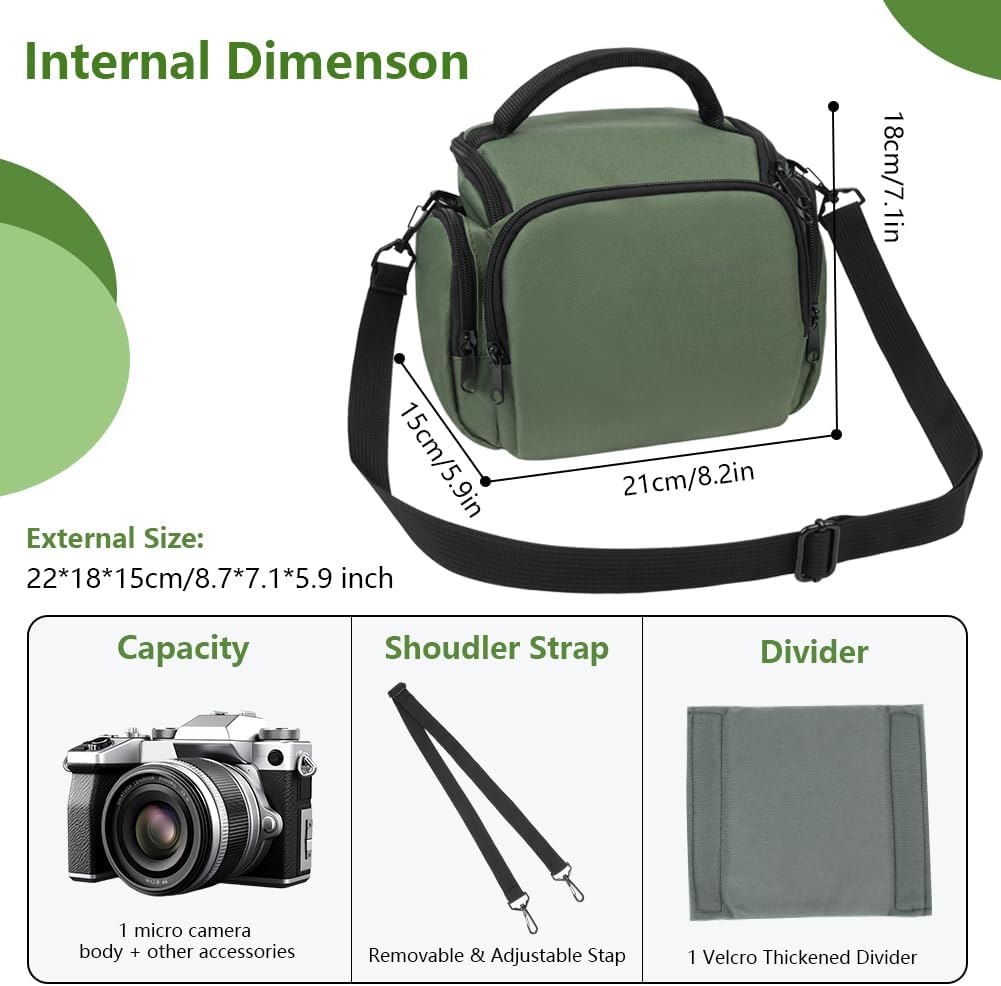 Ainiv Backpack, Backpacks DSLR Camera Bag, Waterproof Anti-Shock SLR Camera Case, Large Adjustable Shoulder Strap