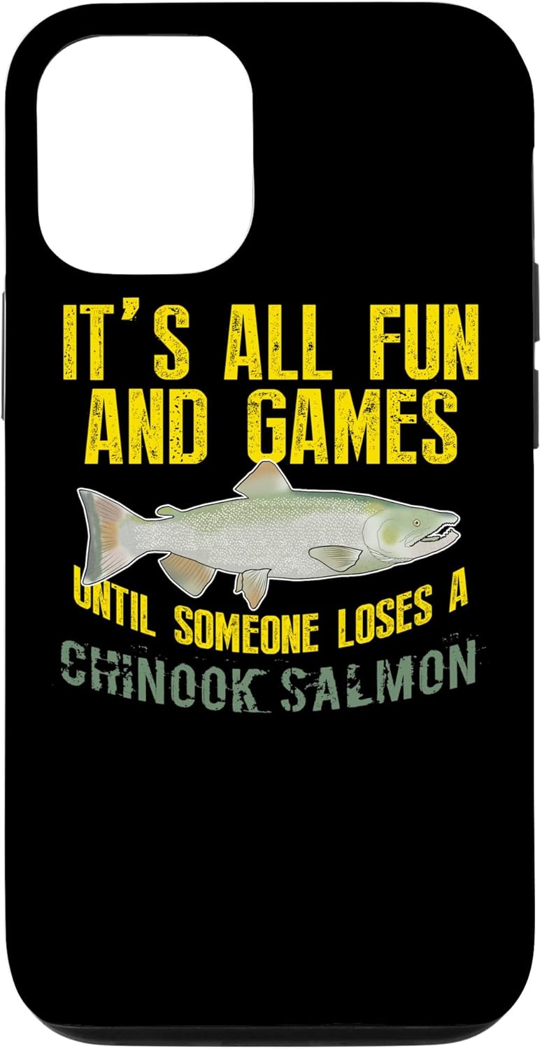 Chinook Salmon Fishing Freshwater Fish Gifts co. 12/12 iPhone Pro Funny Chinook Salmon Fish Graphic Freshwater Fishing