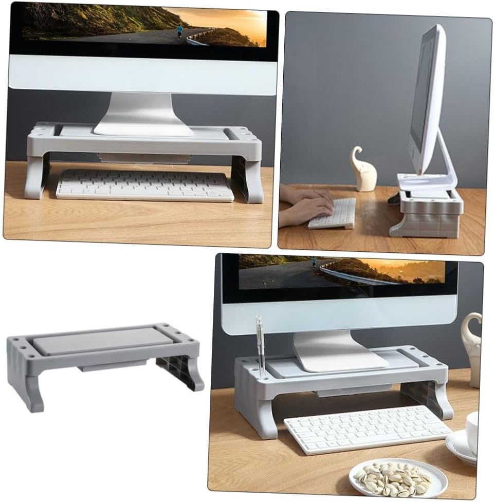 Desk Hutch Organizer for Home Office - Laptop Shelf & Storage