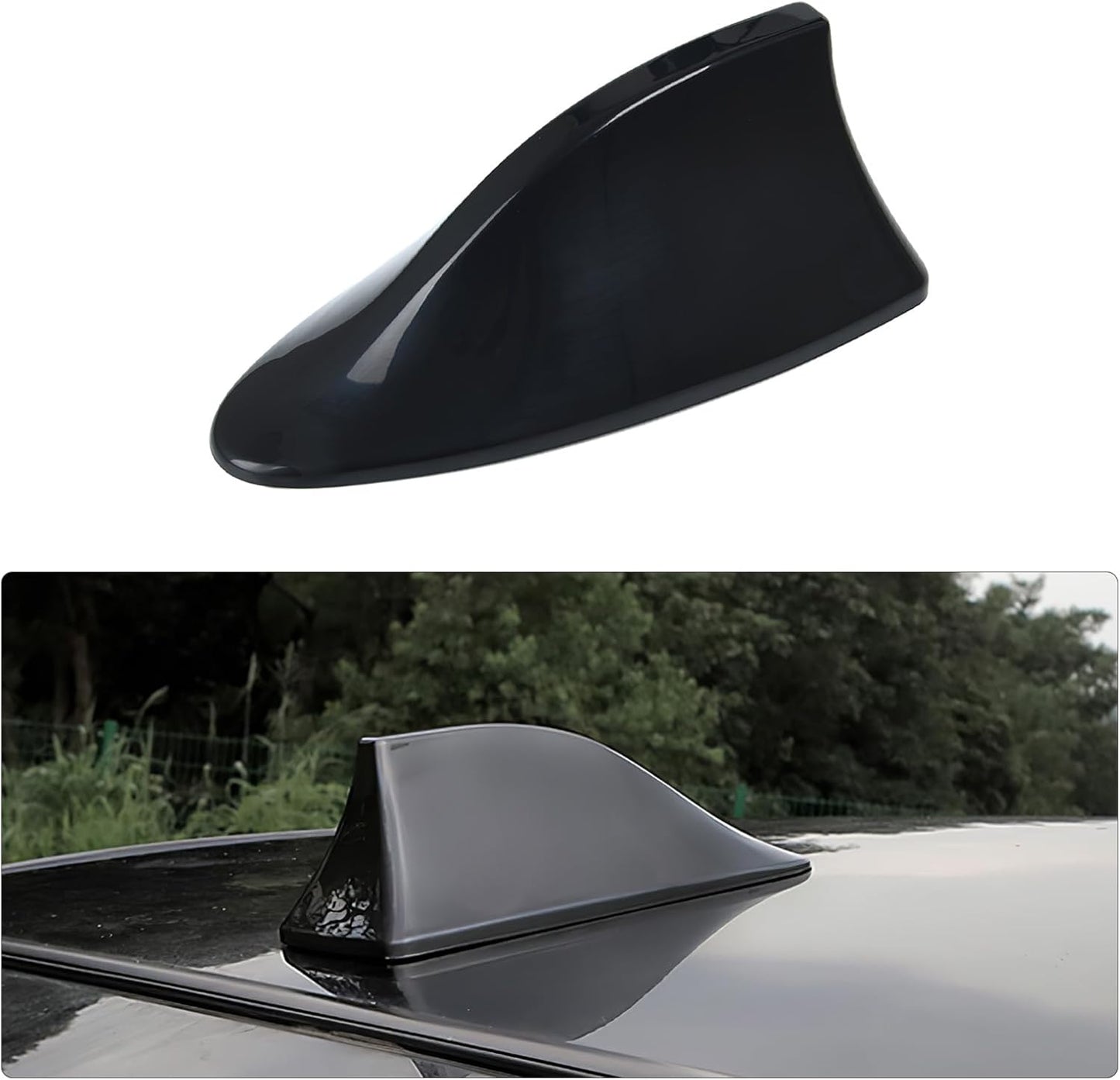 Wogomz Dummy Shark Fin Antenna Cover for Car, Auto Top Roof Aerials AM/FM Radio Signal Base with Adhesive Tape