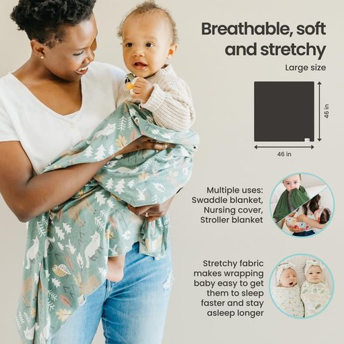 Copper Pearl Baby Swaddle Blanket - Premium Knit Baby Blanket, Large Soft Stretchy Receiving Blankets for Baby Boy and Girl, Swaddles for Newborn, Infant, and Toddler (Elf)