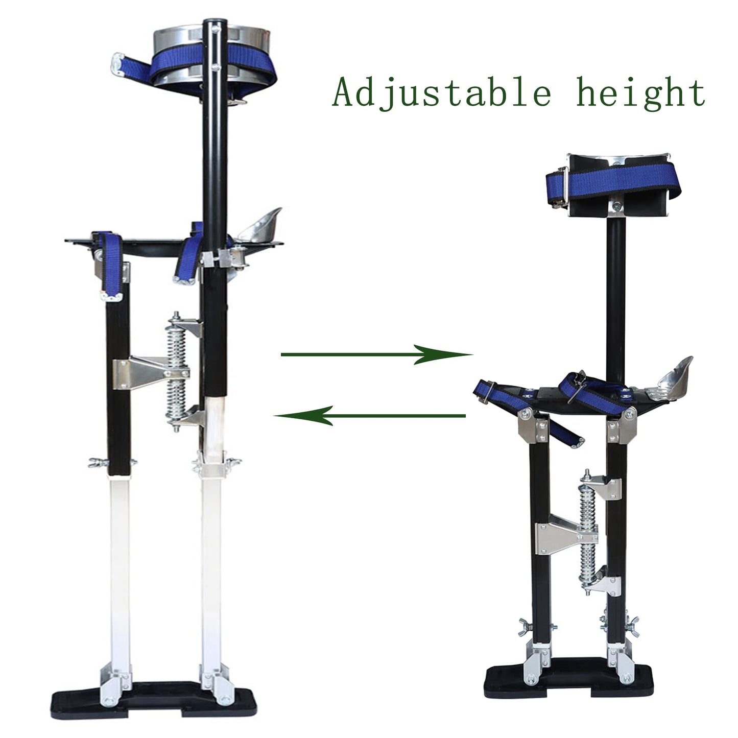 kimllier 24-40 Inch Aluminum Alloy Stilts Adjustable Height Drywall Stilts Black Fit for Work High Above the Ground