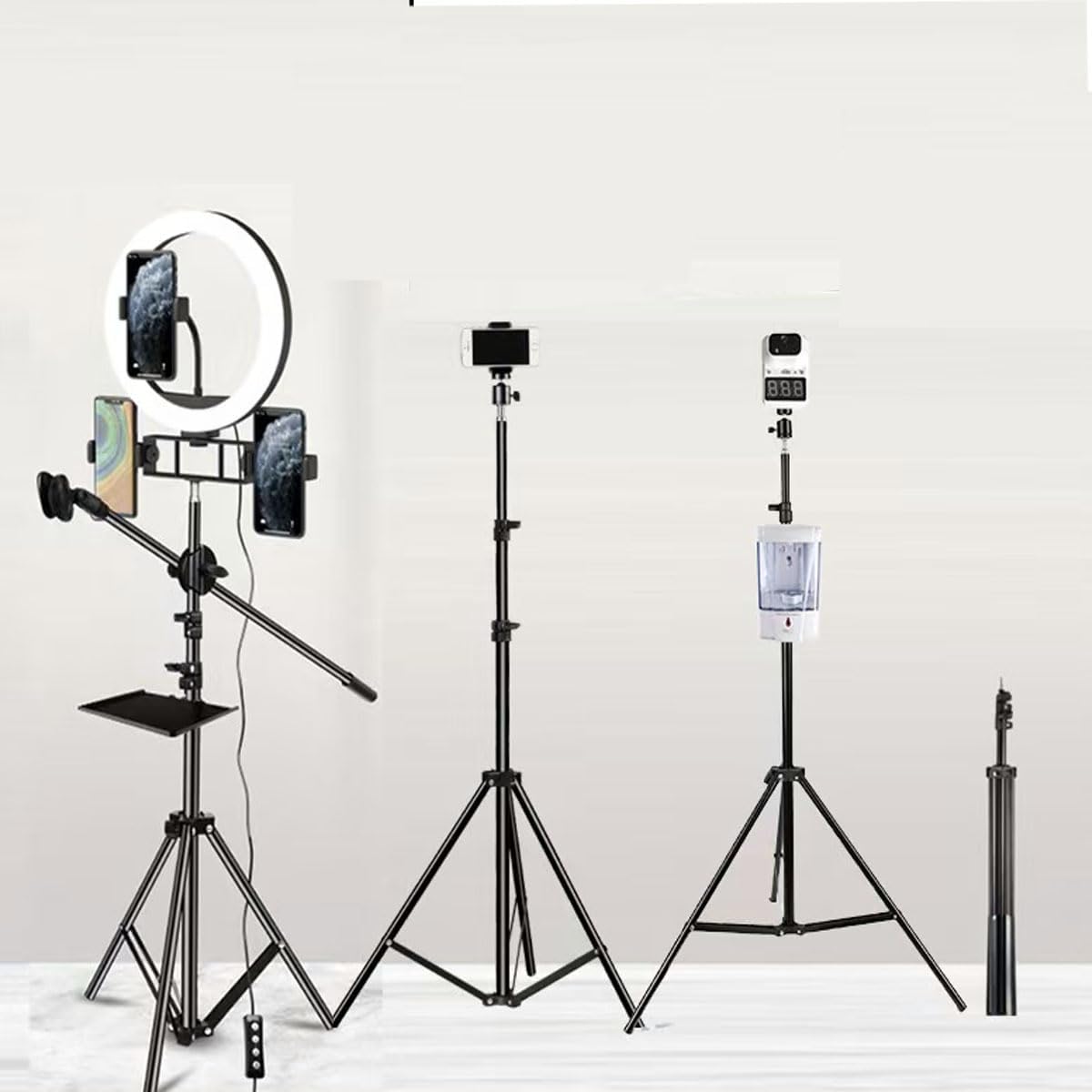 Tengsun 63 360 1/4" Tripod Stand Holder Lightweight Tripod with Ball Head Remote ThreadExtendable Cell Phone and Camera