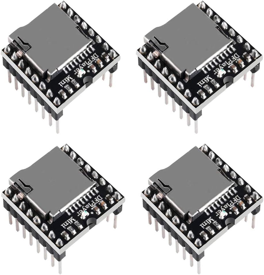 AOICRIE 4pcs MP3 R3 Dfplayer Mini Player Module Compatible with for Voice Module DIY DFPlayer Mini Voice Decode Board