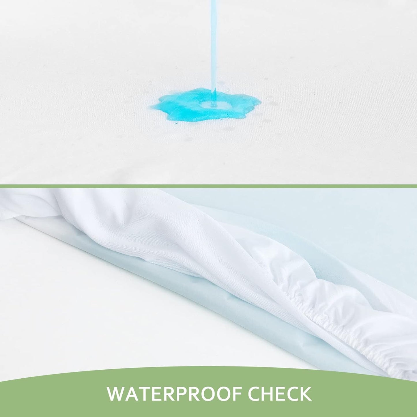 Skiennix Waterproof Mattress Protector - Skin-Friendly & Breathable Twin Size Cover | 14" Deep Pocket