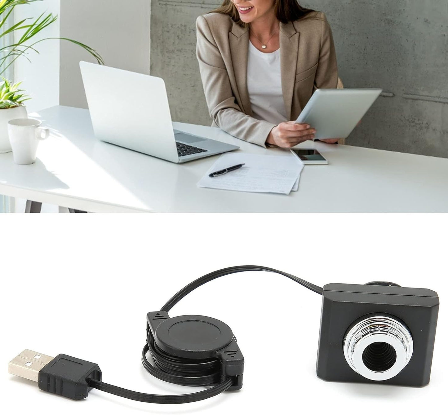 Sanpyl USB2.0 Webcam, High Resolution Automatic Camera White Balance Computer Camera Streaming Webcam Mini Web Camera