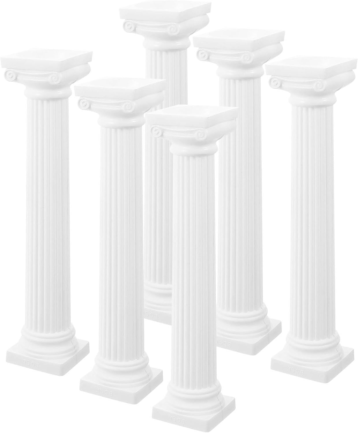 Roman Column Decorating Set - 6 White Mini Columns for Home Décor & Photography Props | Nordic Classic Design