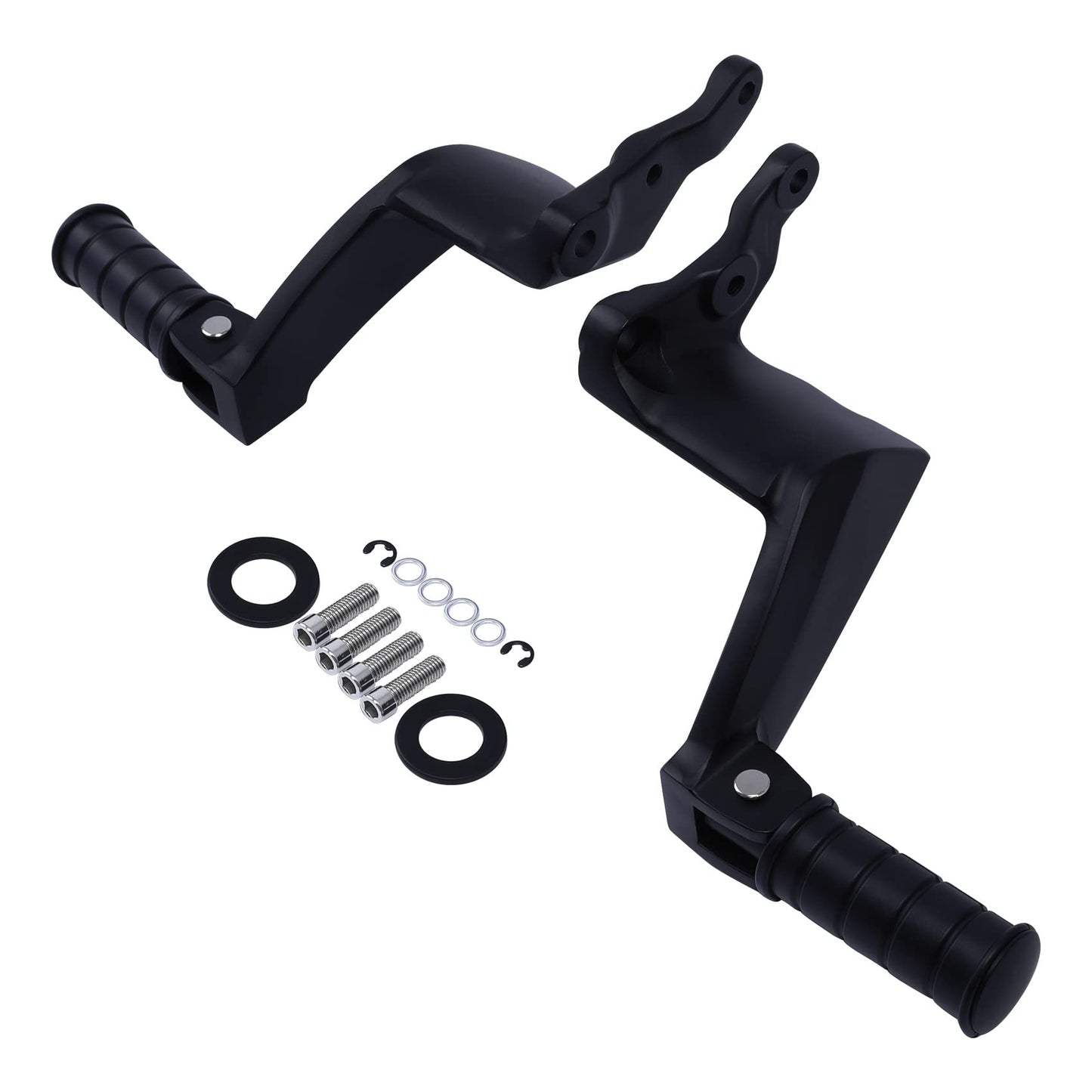 TCT-MOTORPARTS Passenger Pegs Pedal Footpegs Rests Mount Fit for Boardwalk High ball Victory Vegas Gunner Highball Kingpin Boardwalk Black 2008 13 17 16