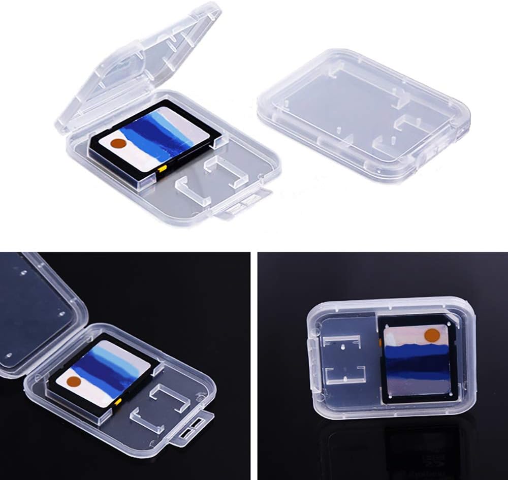 SteelFever (20 Clear Plastic Memory Card Case Compatible with SD SDHC SDXC Micro SD T-Flash Card PCS)