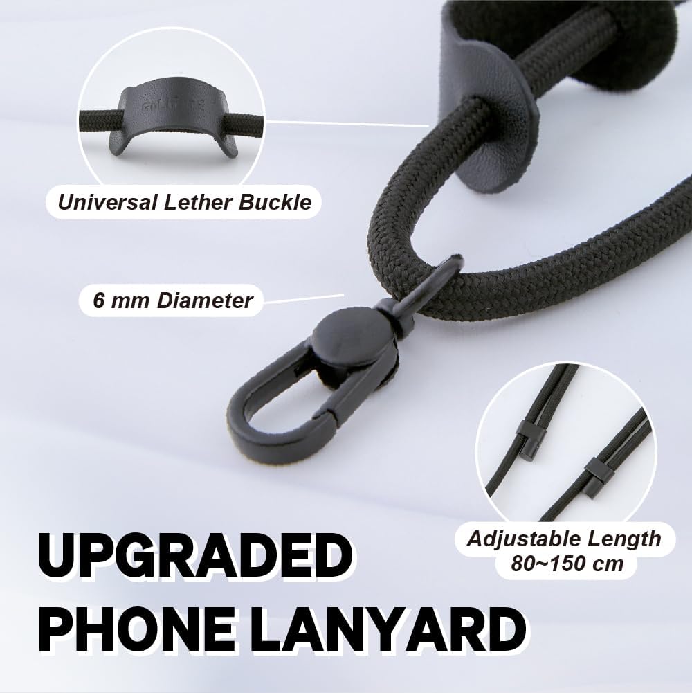 16 2 Universal Phone Lanyard, Anti-Theft Crossbody Strap for iPhone Pro Max and Most Smartphones, Adjustable Cell Phone