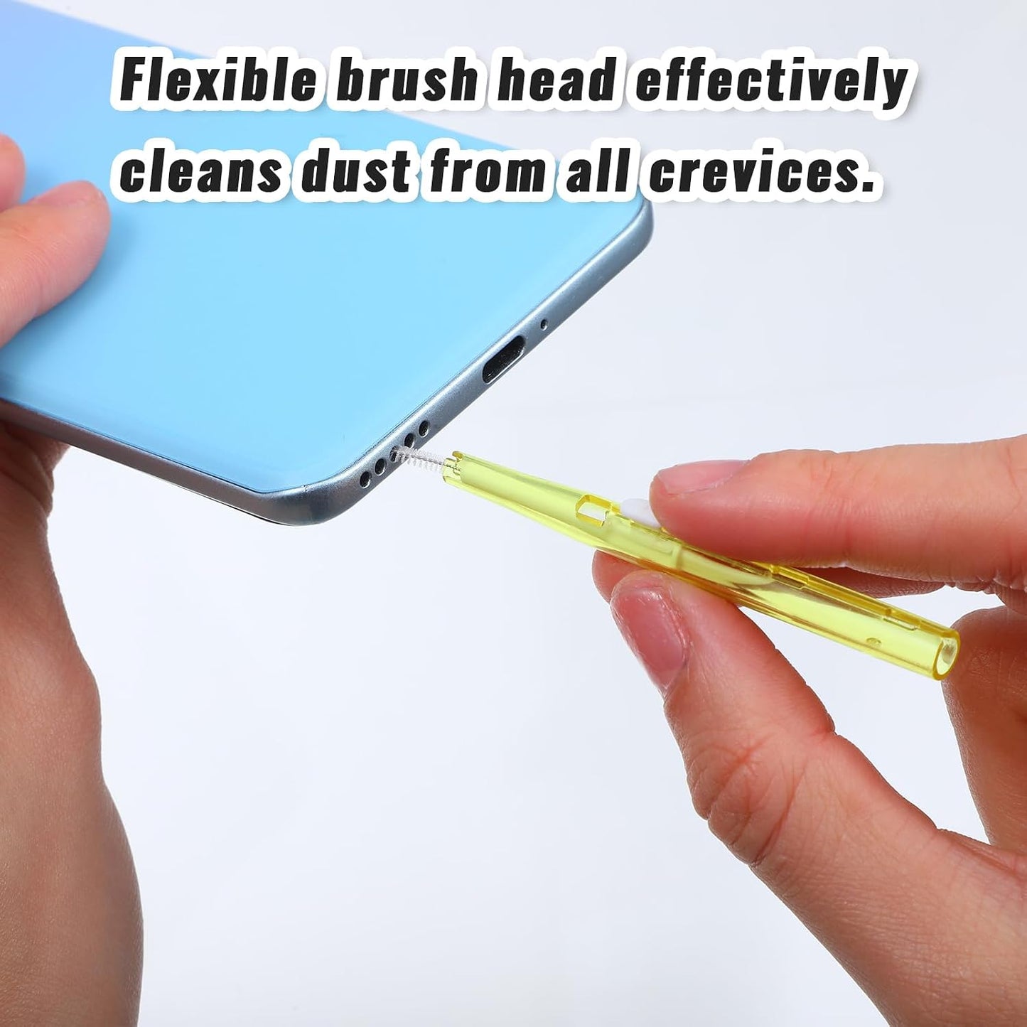 AHQiZFX 10Pcs 17 Cell Phone Cleaning Kit, Dual Head Anti-Clogging Nylon Brushes Hook Cleaner, Multifunction Mini