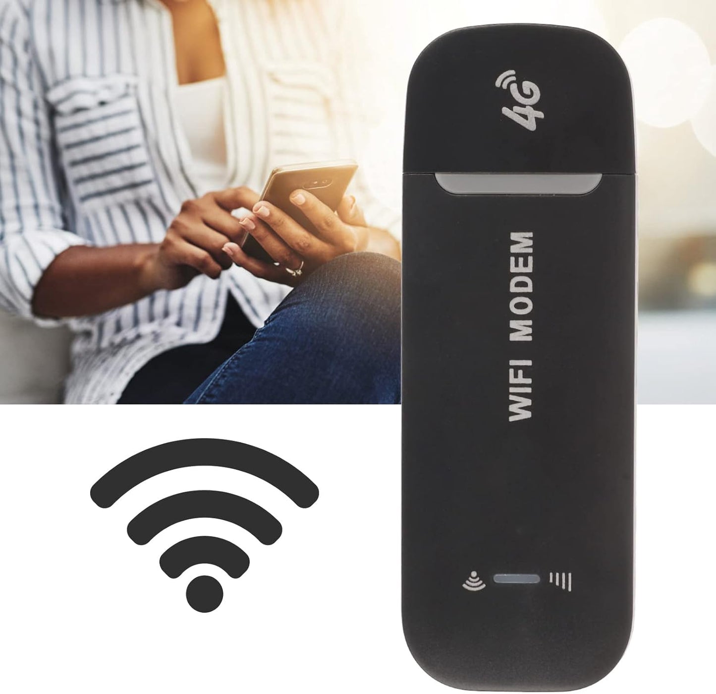 Zunate 4G (B1/B3/B5 B1 10 LTE WiFi Router for Mobile Hotspot FDD, WCDMA) | USB Plug and Play, Connects Up to Users |