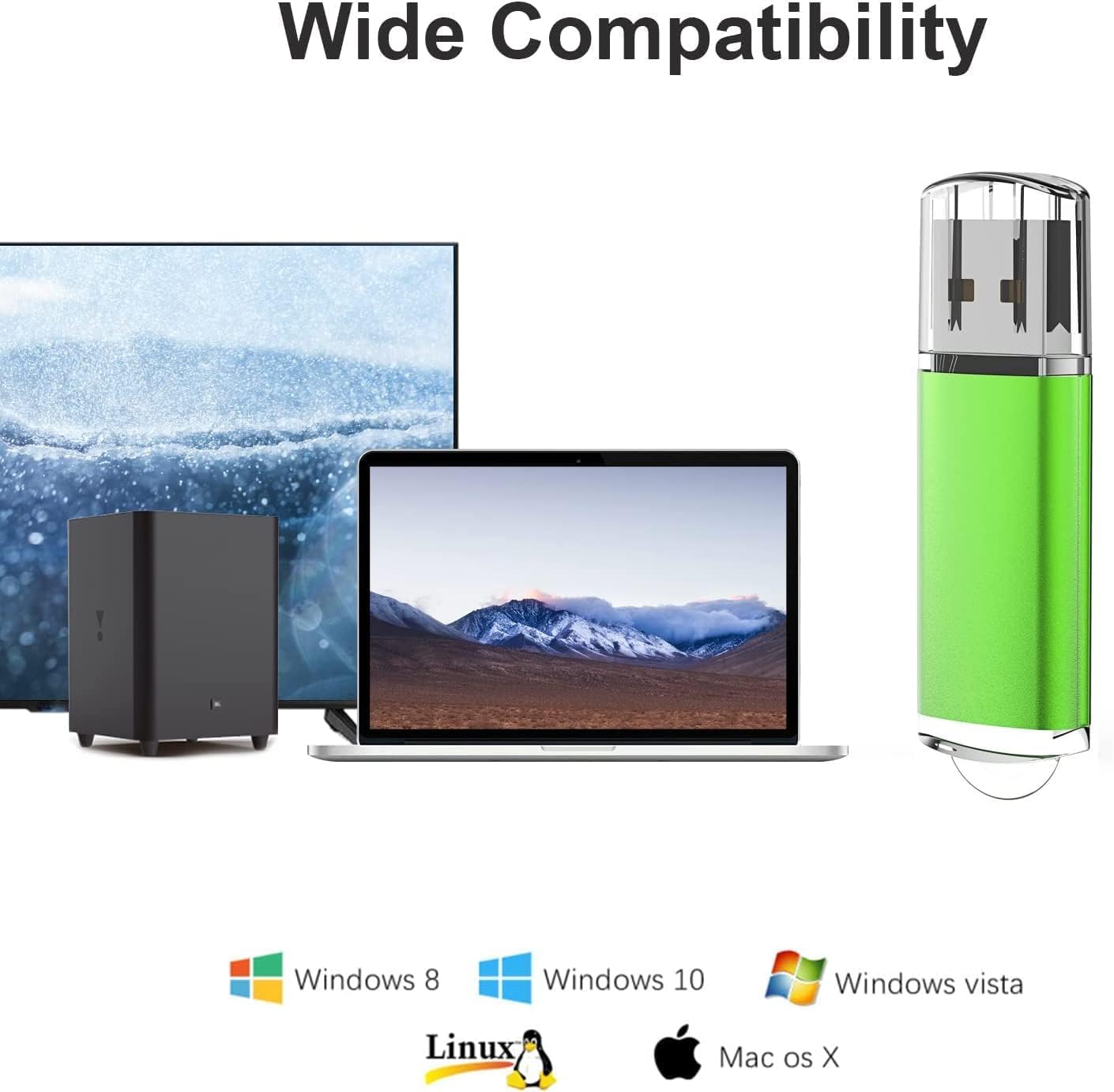K&ZZ 4GB 5 Pack 2.0 4G USB Flash Drive USB Memory Sticks Flash Drives Easy-Storage Thumb Drive Gig Stick Zip Drive Pen