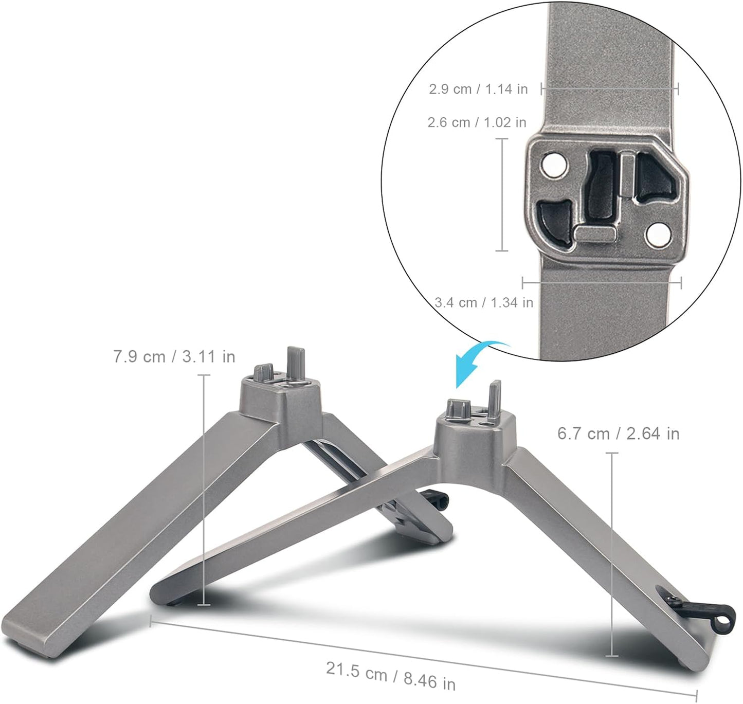 AIDITIYMI HJ4-1 HJ3-1 43C350U 43C350KU 43C350U0002 43 Inch C350 4K 2023 TV Base Stand, TV Stand Legs Replacement