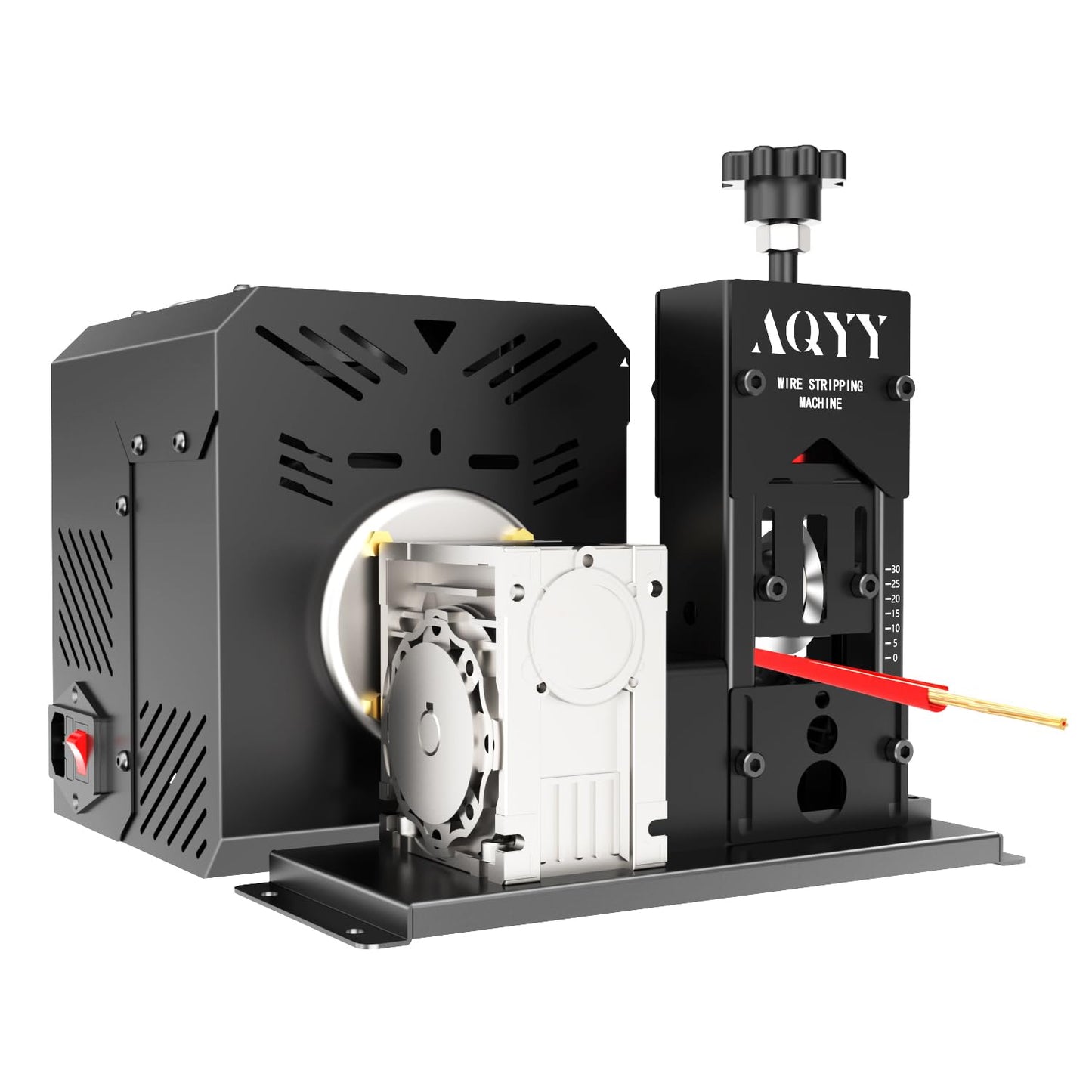 AQYY Electric Wire Stripper Machine, 0.06"-1.18" Automatic Wire Stripping Machine, Wire Stripping Tool for 1.5-25 mm Scrap Wire, Copper Wire Stripper Power Tool for Leftover Cable Recycling