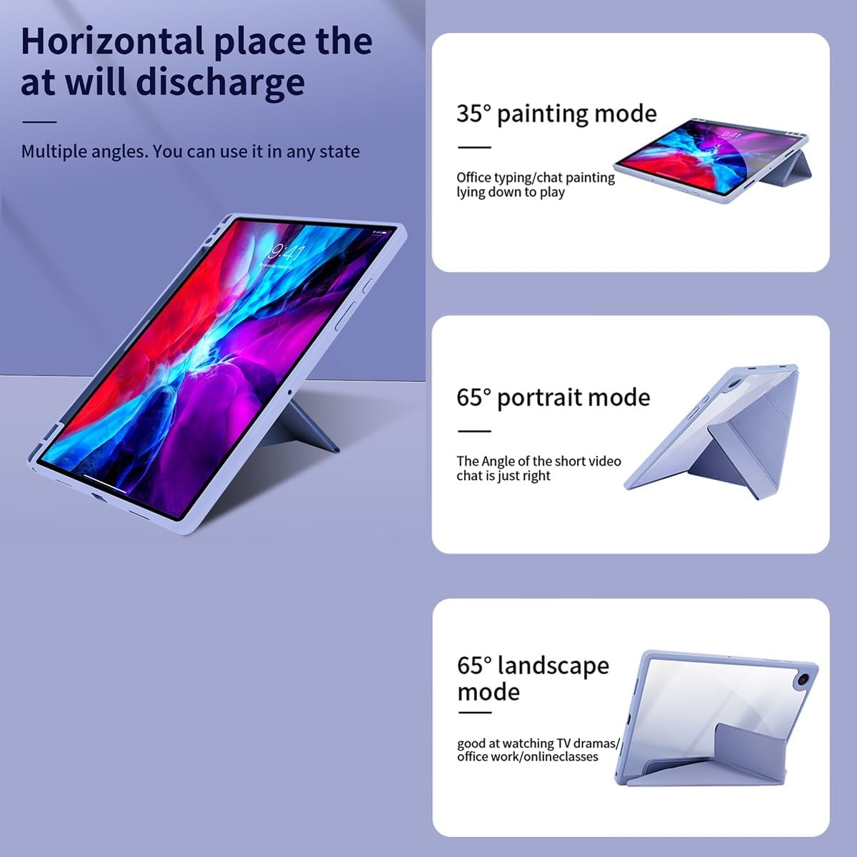 FXYJBNJKLV A8.0 2019 T290/T295 Anti-Yellowing Tablet Cover for Samsung Galaxy Tab Smart Tablet Cover Case,Slim