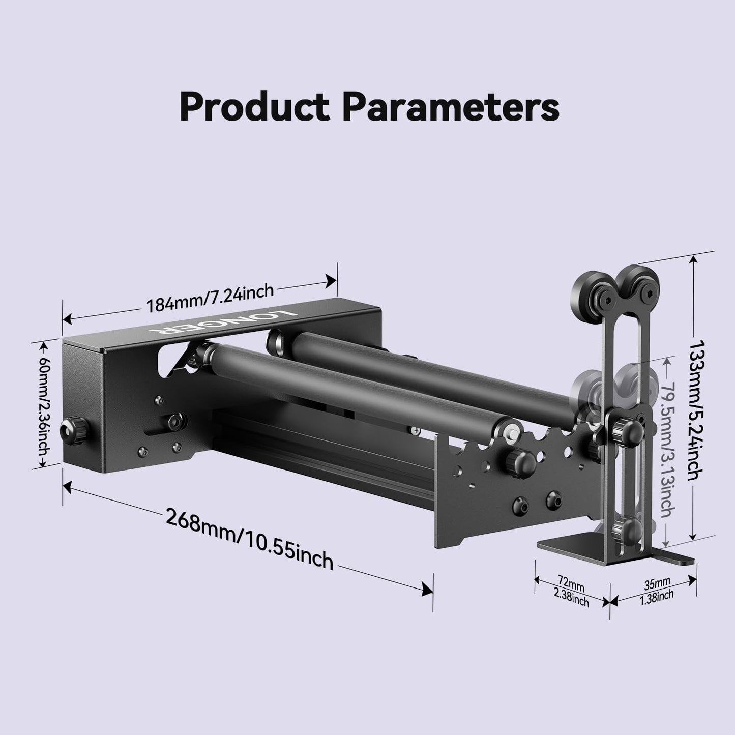Longer RAY5 New Upgrade Laser Engraver, Laser Cutter 20W Output Power+Air Assist Kit with Air Pump+Rotary Roller with Bracket