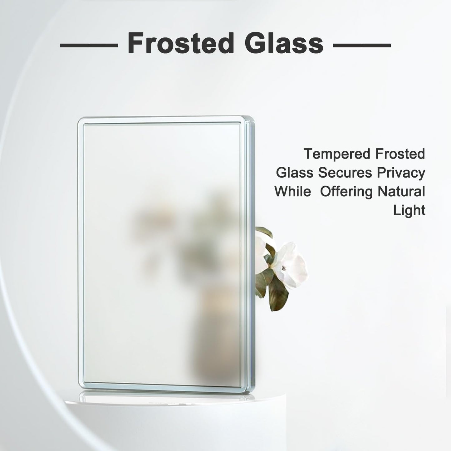 CRUTOP 30''x80'' Half Frosted Glass Interior Door Slab Shaker, Pre-Built Panel for Barn Door, Pocket Doors, French Doors, for Pantry, Bedroom, Closet, Laundry & Bathroom, White Prefinish&Paintable