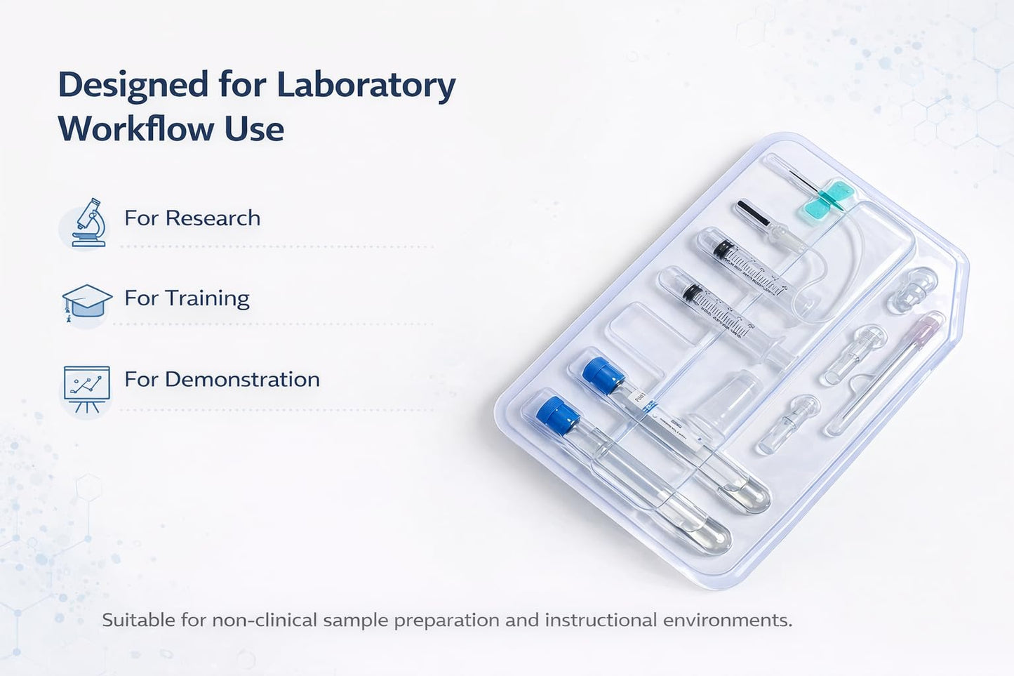 PRP Preparation Training Kit with 2 x 15mL Tubes, Organized Tray and Accessories for Lab Research, Training and Demonstration Use (1)