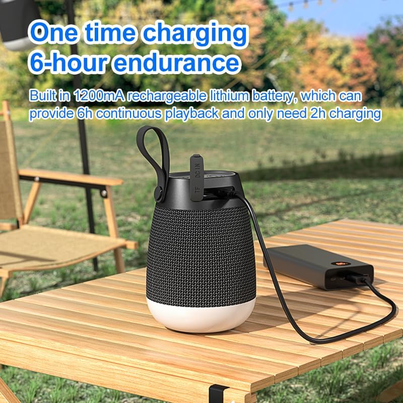 thl 360 5.3, IPX5 6H Portable Bluetooth Speaker with Music Rhythm Lights, Bluetooth Waterproof, Playtime, TF