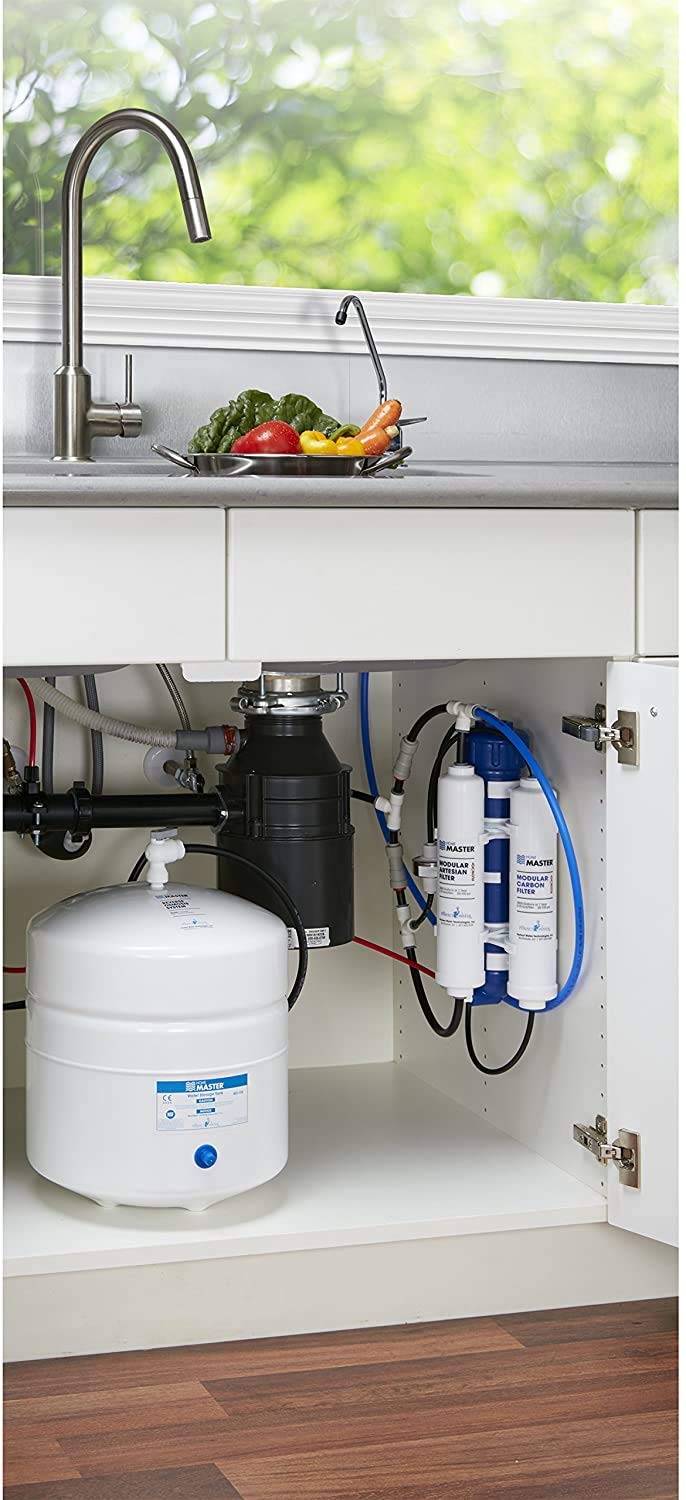 Home Master TMHP-L HydroPerfection RO System, 9-stages, 99% rejection DOW membrane, Patented 2-pass Remineralization, 4.5sec Fill Rate, 1:1 Waste Ratio, UV 99.9% EPA 97952AZ1, Lux Faucet, Fridge Ki