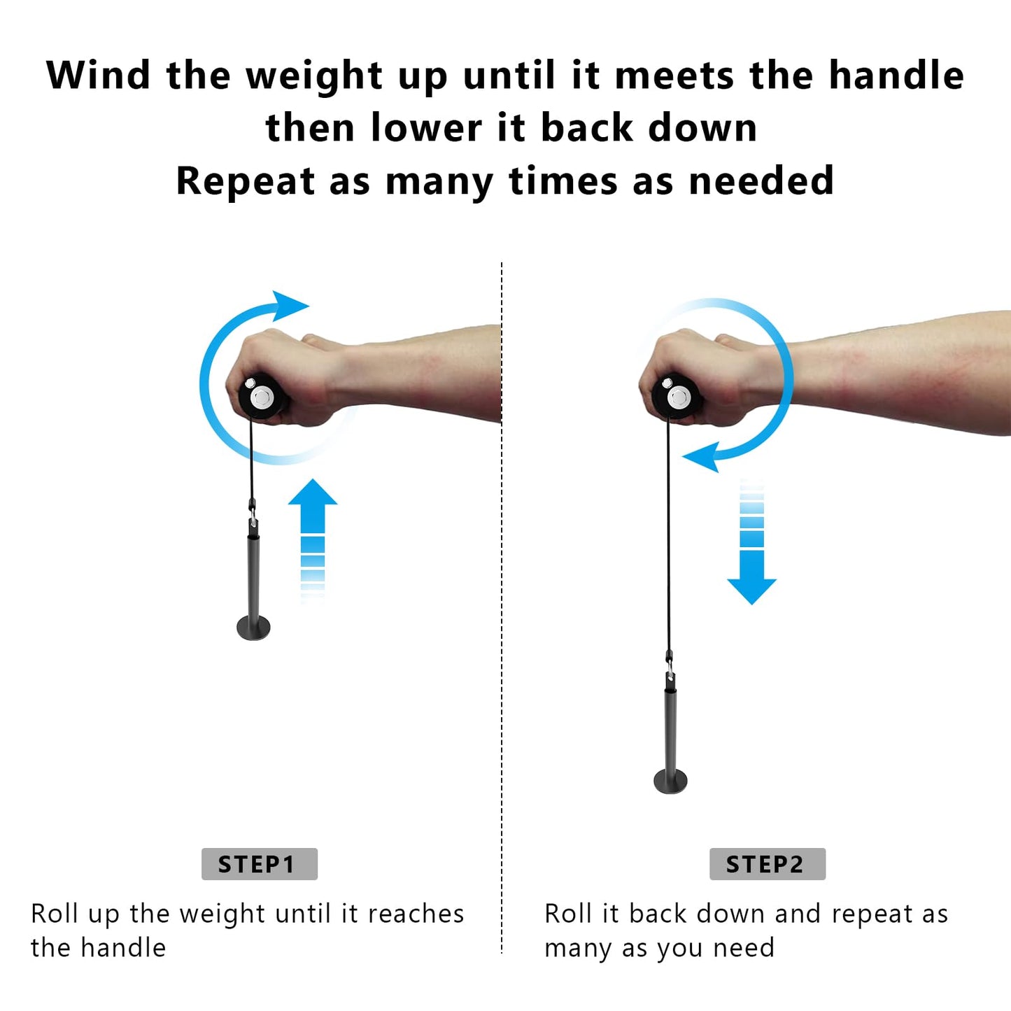 Wrist and Forearm Blaster with Weight Loading Pin, Wrist Roller & Forearm Strengthener for Training and Workout, Ideal for Hand, Wrist, and Forearm Muscle Strength Training at Home or Gym