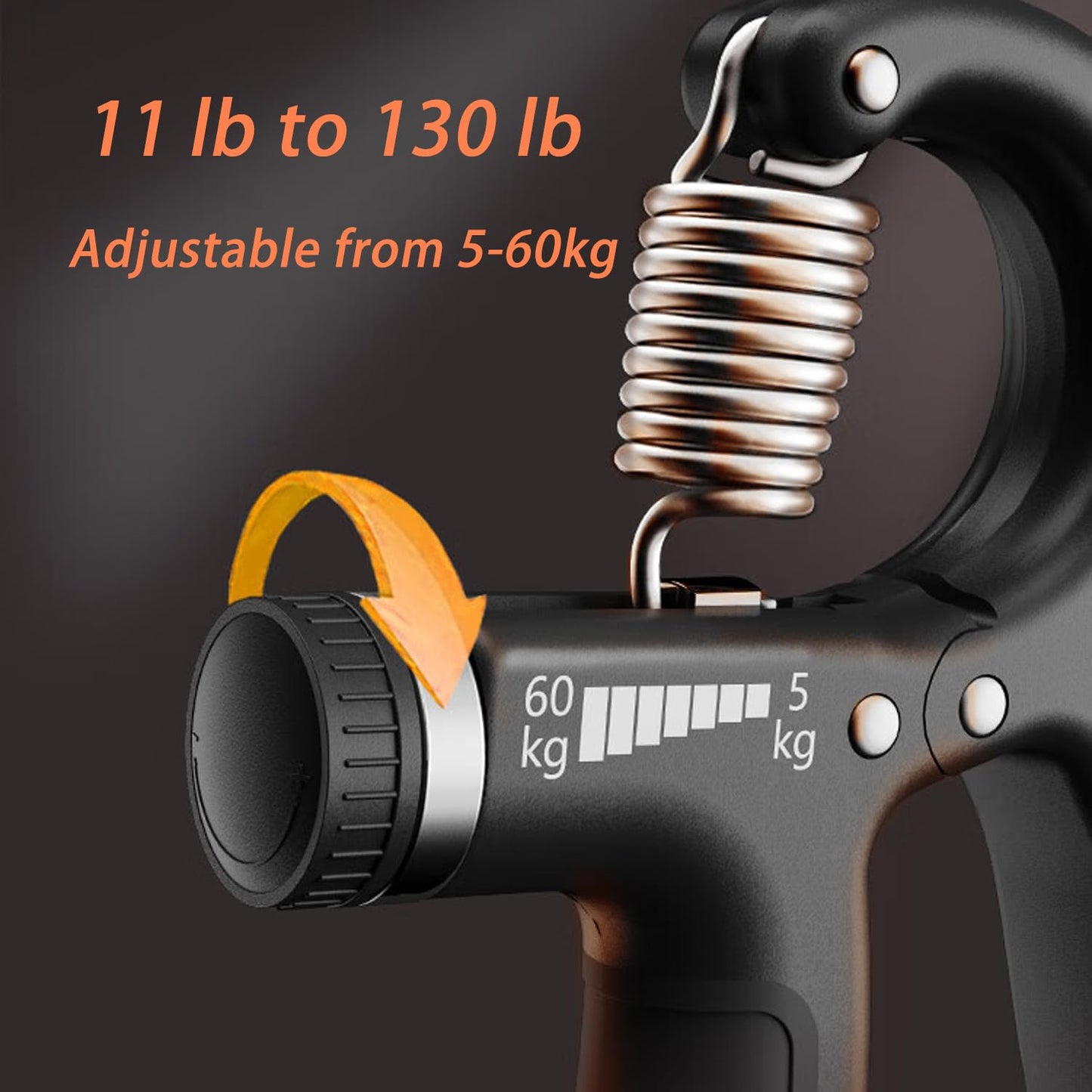 Strengthener Hand Grip Trainer Number Counter Forearm Finger Wrist Gripper Exerciser 5-60kg Adjustable Stretcher Squeezer Workout
