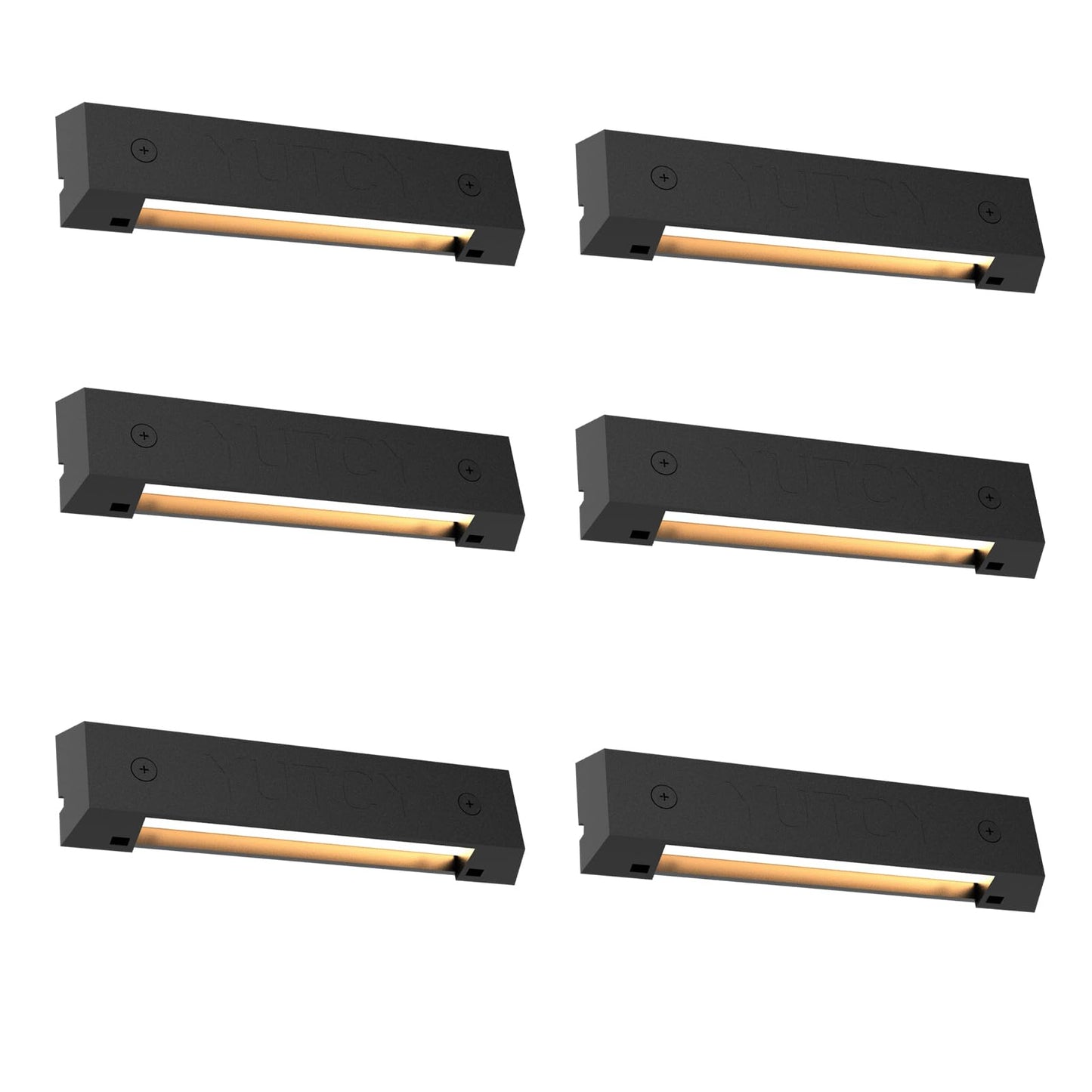 YUTCY 6 Pack Low Voltage AC/DC 12V LED Landscape Deck Light,Outdoor Retaining Wall Lights, IP65 Waterproof Step Lights,for Stair Lighting and Yard Patio Pathway Walkway (2700K)