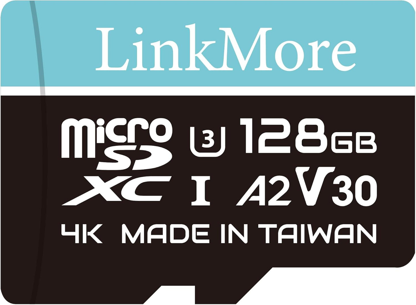 LinkMore 128GB A2, U3, V30, 10 100MB/s, 85MB/s, Lite Micro SD Card, UHS-I, Class Compatible, Max Sequential Read up