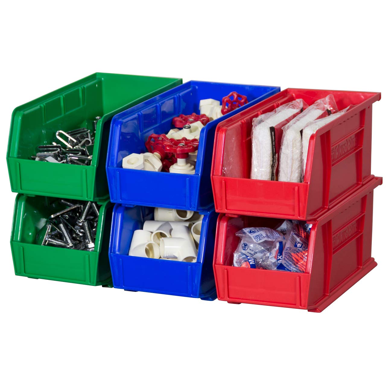Akro-Mils Hanging Storage Bins and Wall Mount Panel Bundle (12-Pack + Single)