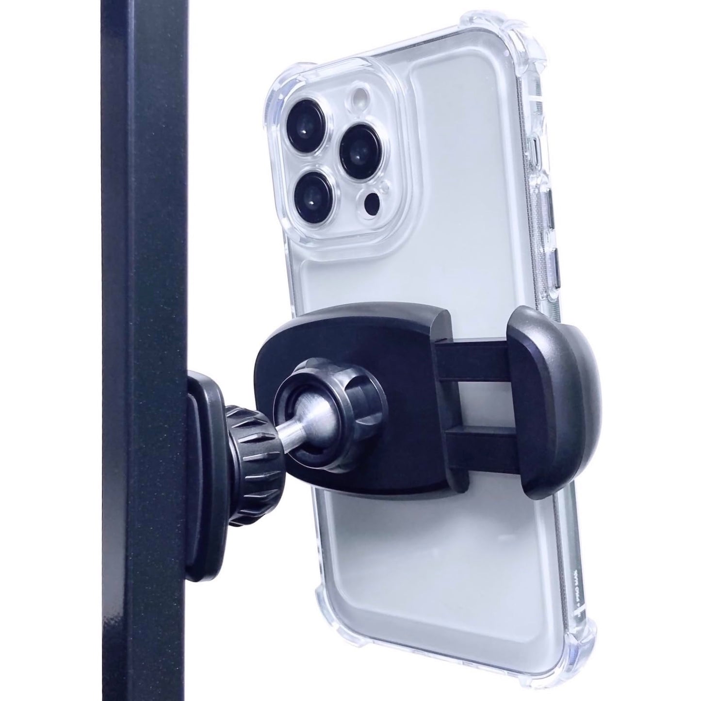 ARMOLABX Gym Magnetic Phone Holder Mount Attach to Metal Surface, [Big Phones & Thick Cases Friendly] Magnetic Phone Holder for Gym Workout Record Compatible with All Smartphones
