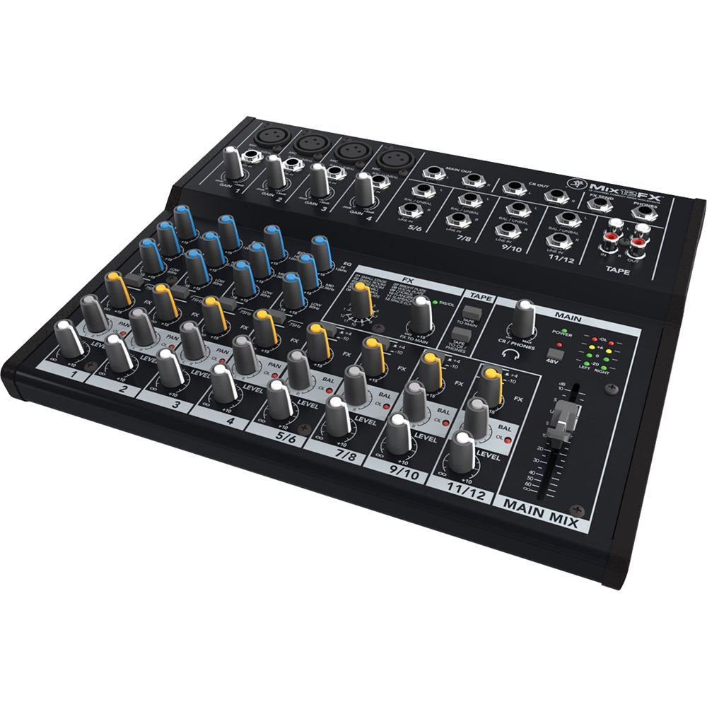 Mackie Mix Series Mix12FX 12-Channel Compact Mixer with Effects, Black
