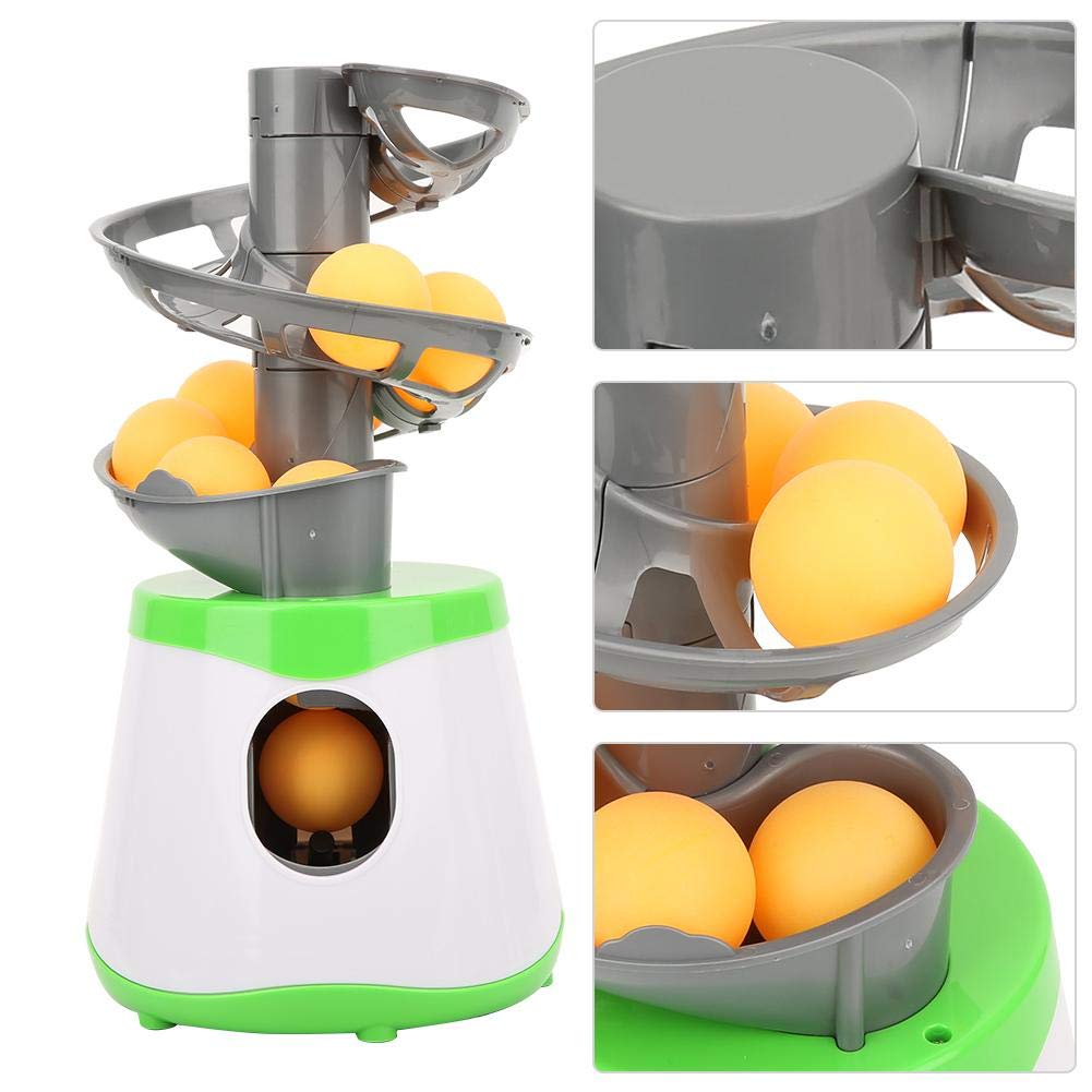 Vbestlife Automatic Machine for Beginners, 10 Balls Table Tennis Trainer Balls Launcher Training Machine Table Tennis Robot for Beginners Training