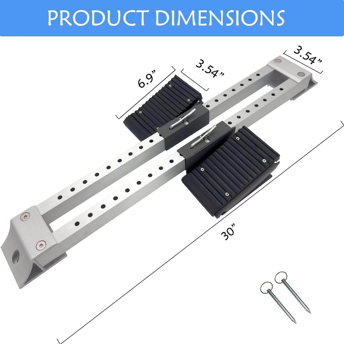 Supvision 30In Lightning Starting Block Sprinter Pedals 6 Angle Adjustable Sprinter Track and Field Aluminum Suitable for Plastic Runway Cinder Track