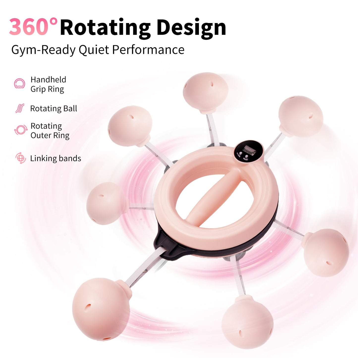 360° Rotating Wrist & Forearm Trainer for Women & Men .Arm, Wrist,Shoulder & Chest Workout Equipment for Home Gym,Upper Body Strength Training & Fitness Exercise