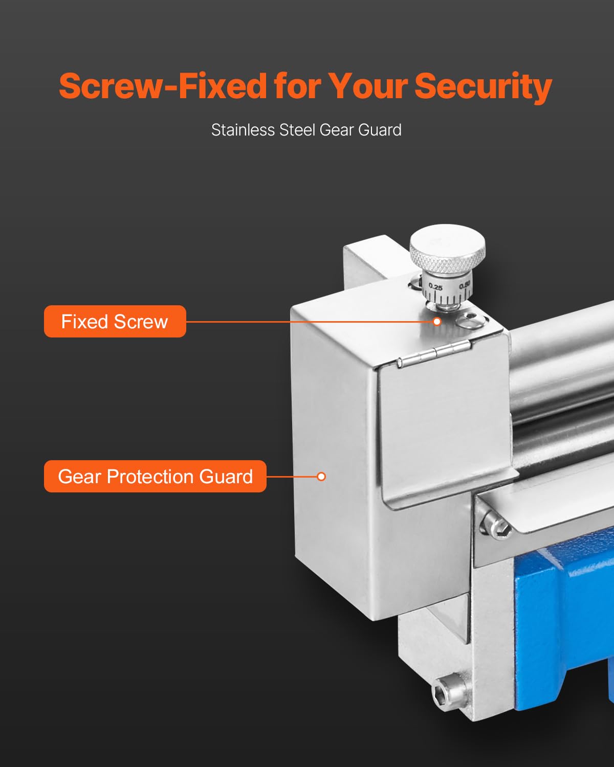 VEVOR Slip Roller, 12.6 inches, Sheet Metal Slip Roll Machine, 20 Gauge Capacity, Rolling Bending Machine with Detachable Rollers, 21 HRC, for Aluminum Alloy Sheet Low Carbon Steel Copper Sheet