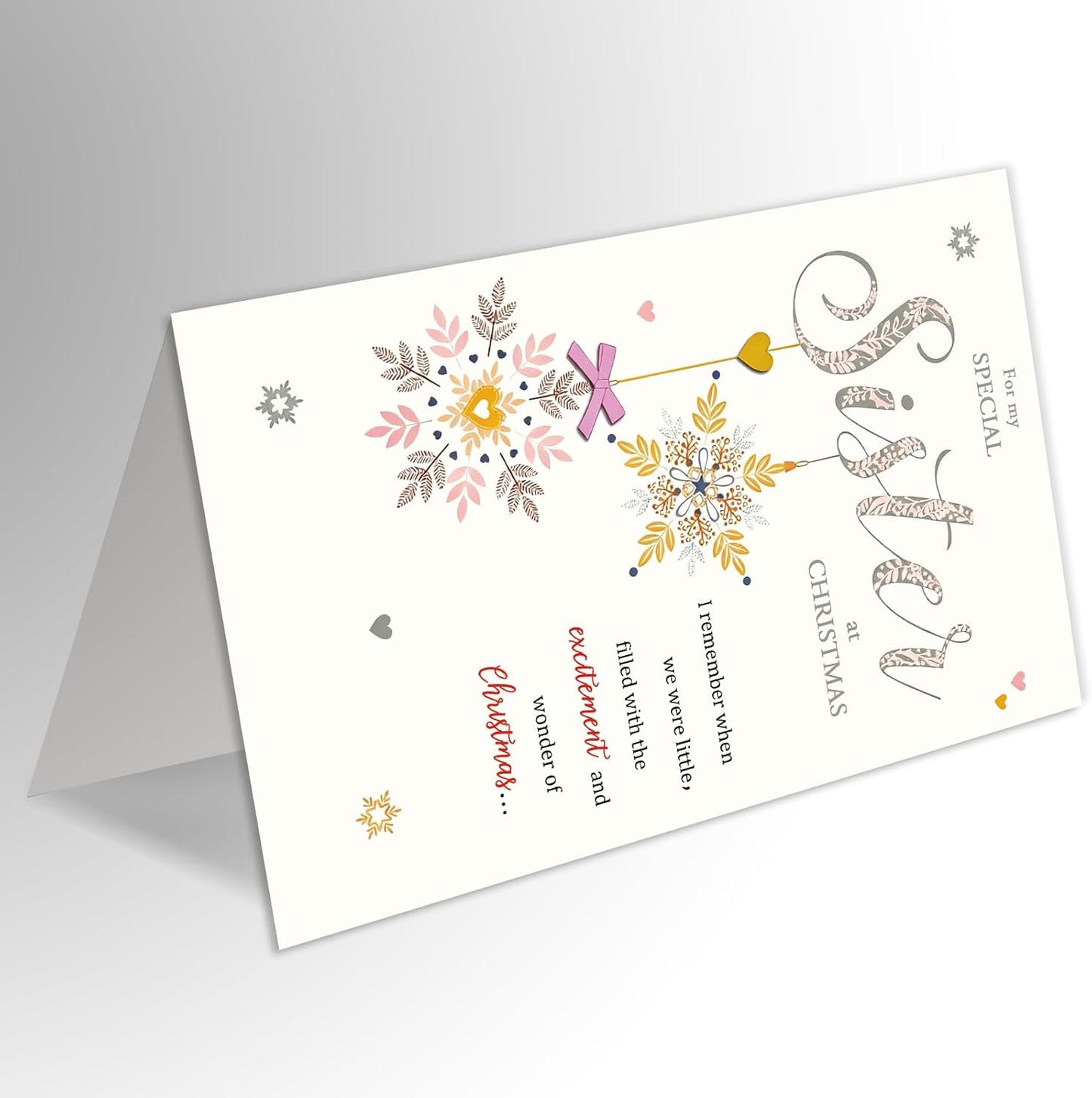 Sister Christmas Card - Merry Xmas Card for Sisters | Perfect Holiday Gift Idea
