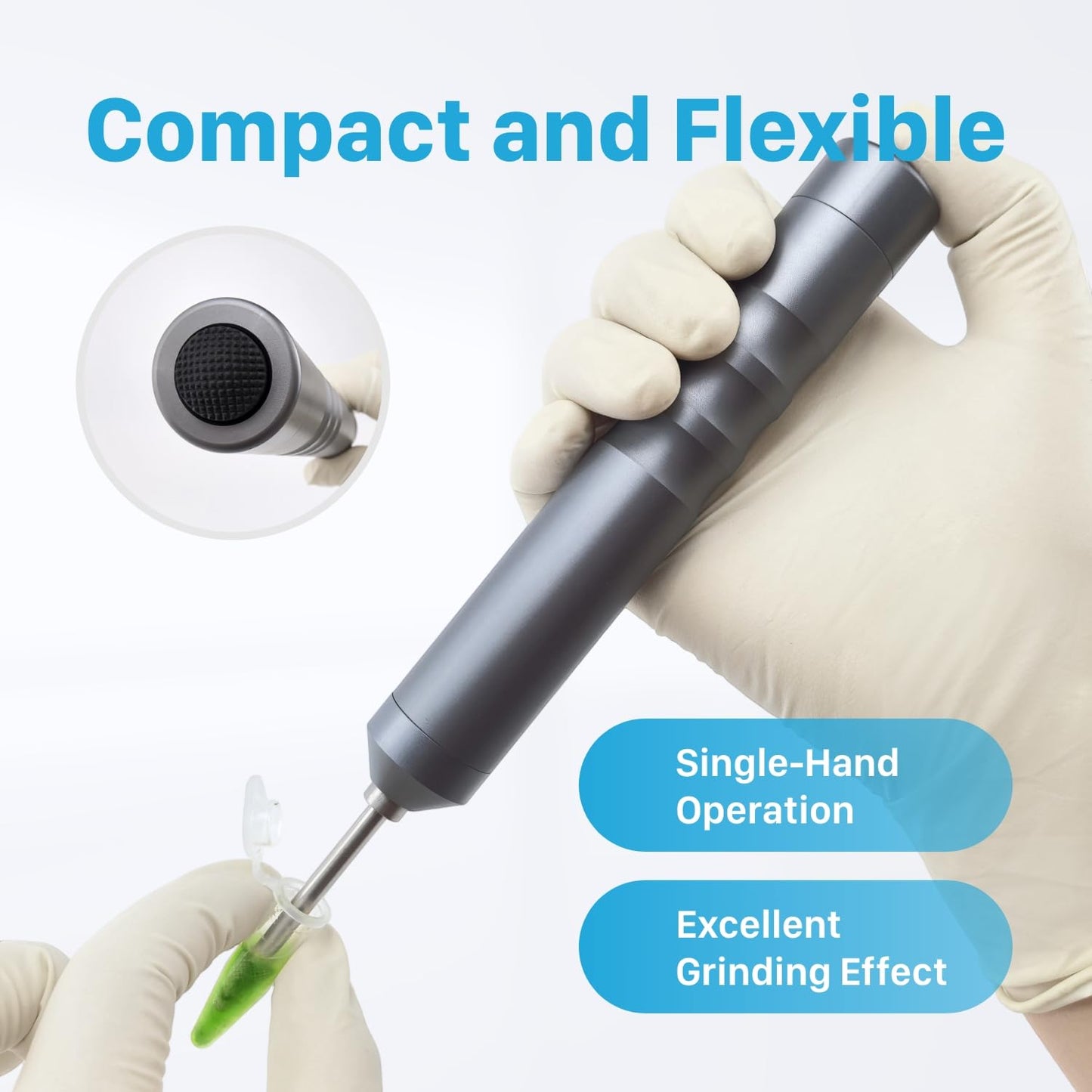 VISOSCI Mini Handheld Tissue Grinder 12000rpm Speed 3.7V,Micro Homogenizer 1.5ml/2ml/5ml Grinding Tissue for homogenization