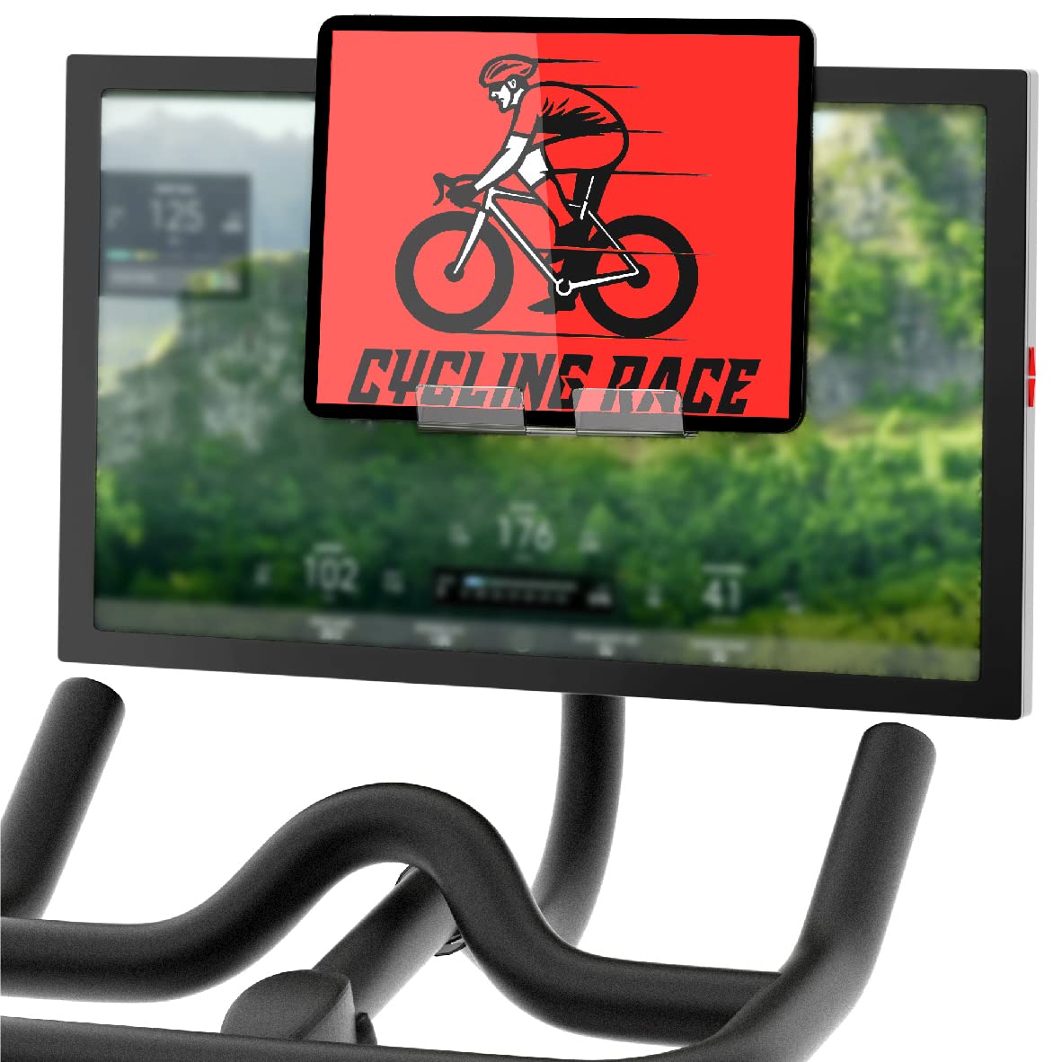 Doubleplus Tablet Holder Compatible with Peloton Bike & Plus & Tread & Row, Accessories Holder for iPad, Tablet Stand Compatible with Myx Bike,Mount for Kindle & eReader, NOT FOR Cross Training Series