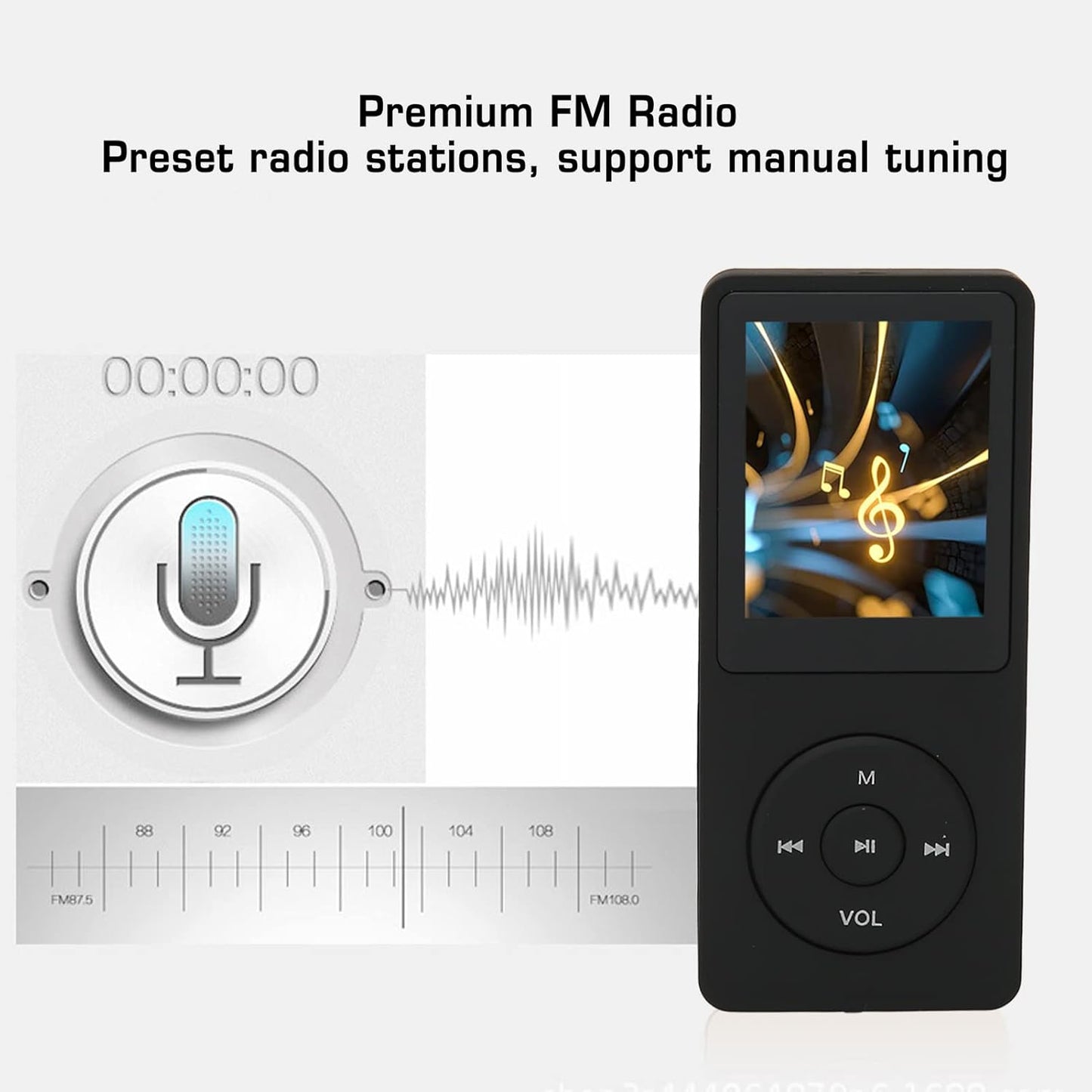 Zopsc MP3 MP4 8GB 64GB 30 Player Memory Expandable, Hours Playback, Lightweight and Portable, Easy to Use, Lossless