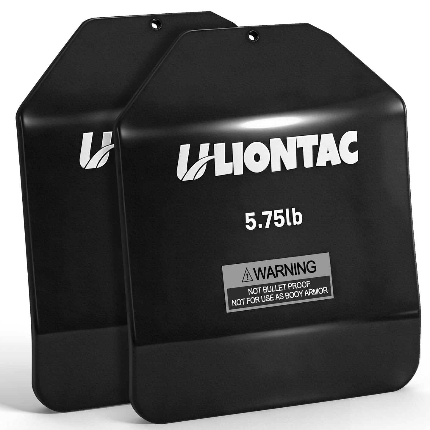 ULIONTAC Curved Weight Vest Plates - Pair of 5.75lb Hexagon Tactical Vest Plates for Weight Vest, Fixed Weight Plates for Training, Home Gym Workout 12x10 inch (5.75lb, Black)