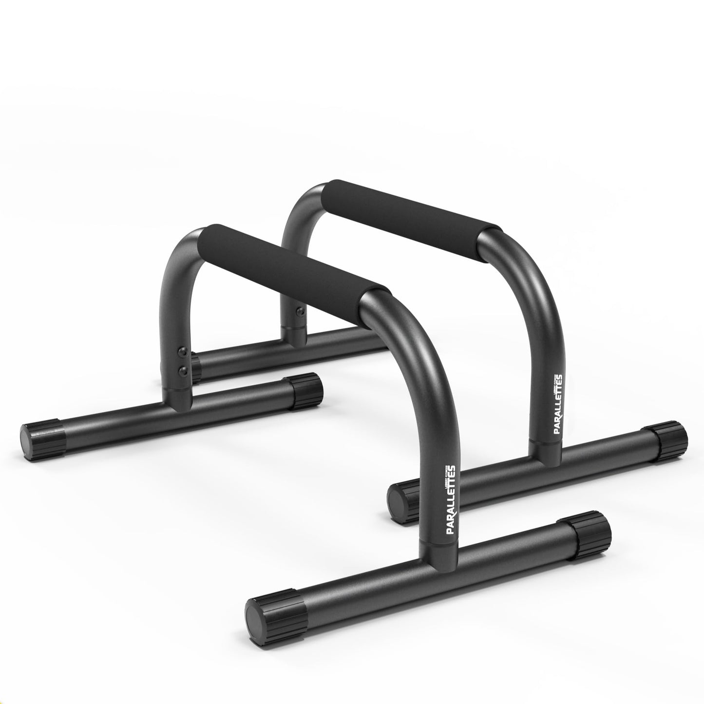 Lebert Fitness Parallette Bars Black – Push Up & Dip Bars for Calisthenics, Bodyweight Training, L-Sits & Handstands – Heavy Duty Steel with Non-Slip Foam Grips